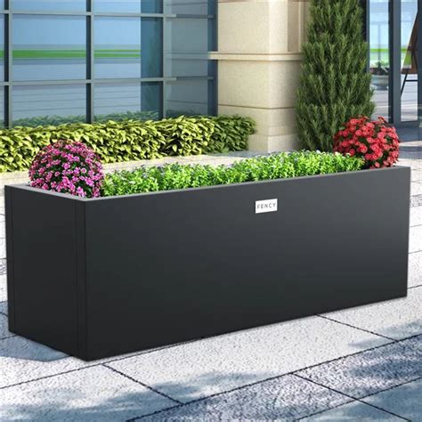 black steel planter box|metal planter boxes near me.